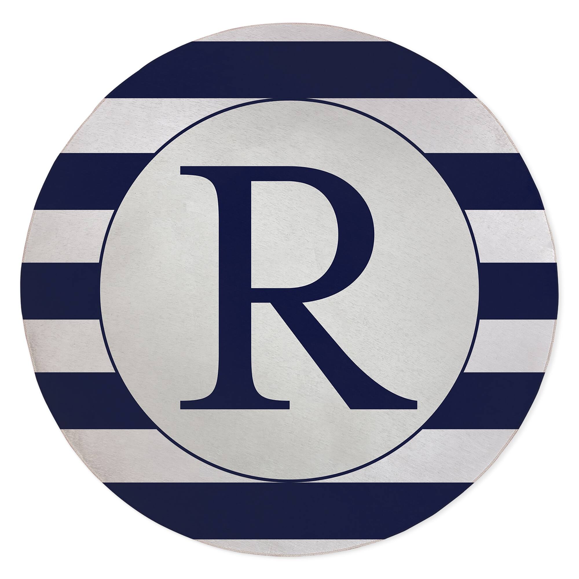 MONO NAVY STRIPED R Office Mat By Kavka Designs Bed Bath & Beyond