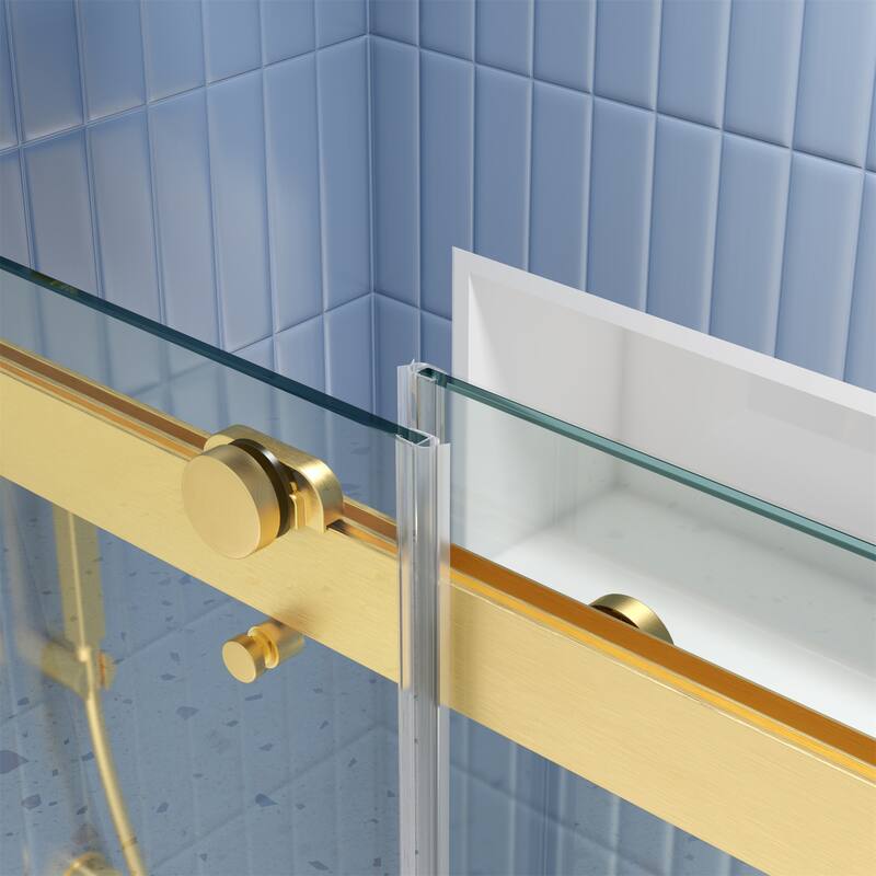 Soft Close Frameless Bypass Shower Door 48"x74"
