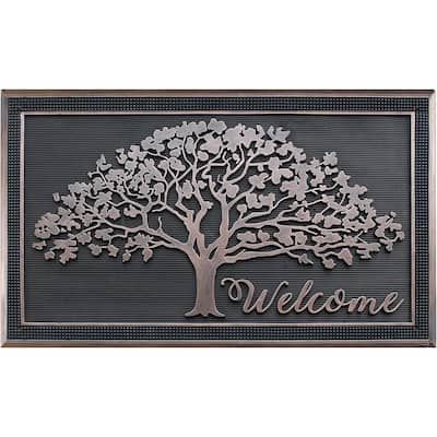 A1HC 100% Rubber Front Door Mat 30”x 48” Non-Slip Welcome Doormat Rubber Thin Profile Heavy Duty Doormat