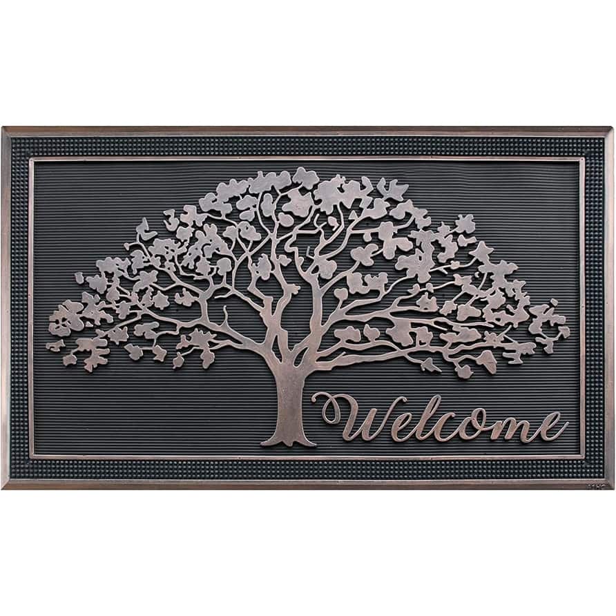 A1HC 100% Rubber Front Door Mat 30”x 48” Non-Slip Welcome Doormat Rubber Thin Profile Heavy Duty Doormat