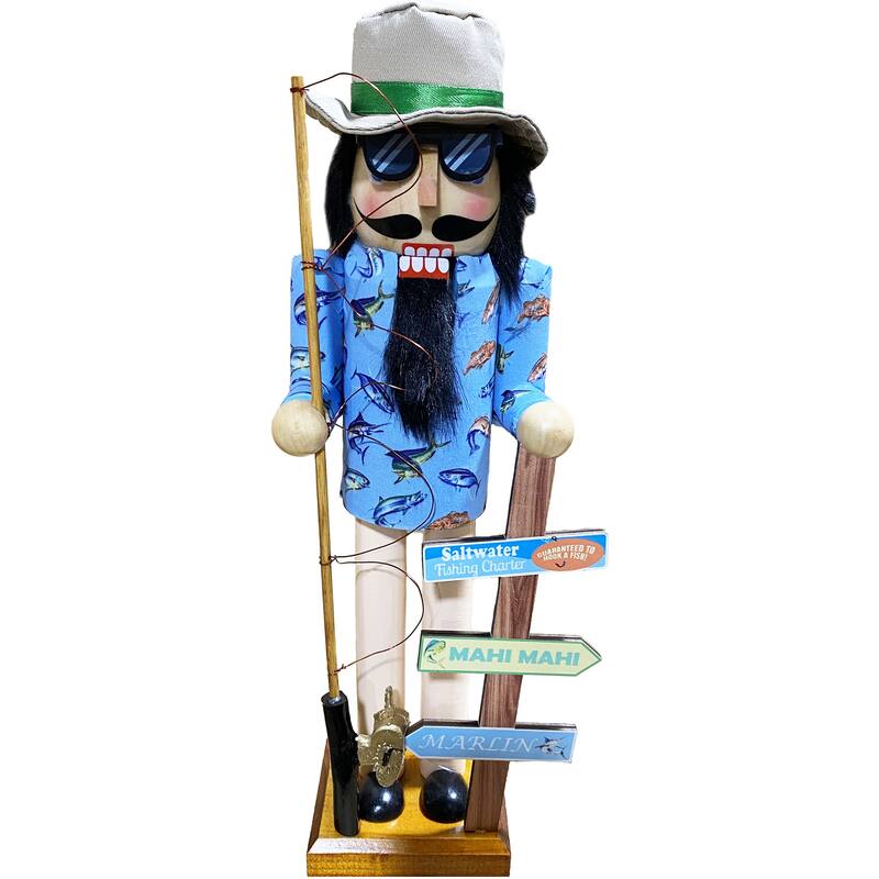 14" Salty Fisherman Nutcracker