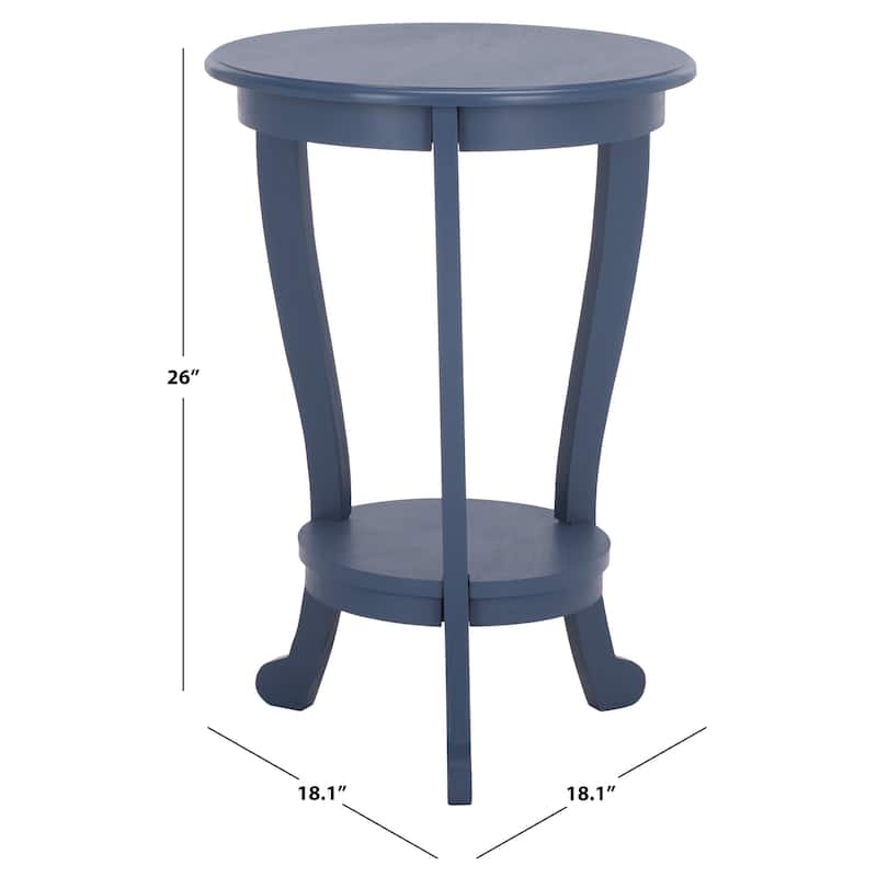 SAFAVIEH Carlotta Grey Pedestal Side Table - 18.1" x 18.1" x 26" - 18"W x 18"D x 26"H