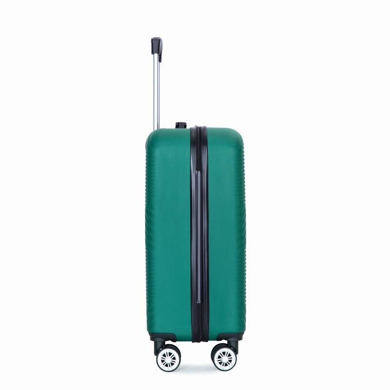 4-Piece, Luggage Sets, Lightweight Luggage with 360 ° Aircraft Wheels and Adjustable Handle, for Boarding Travel, Dark Green