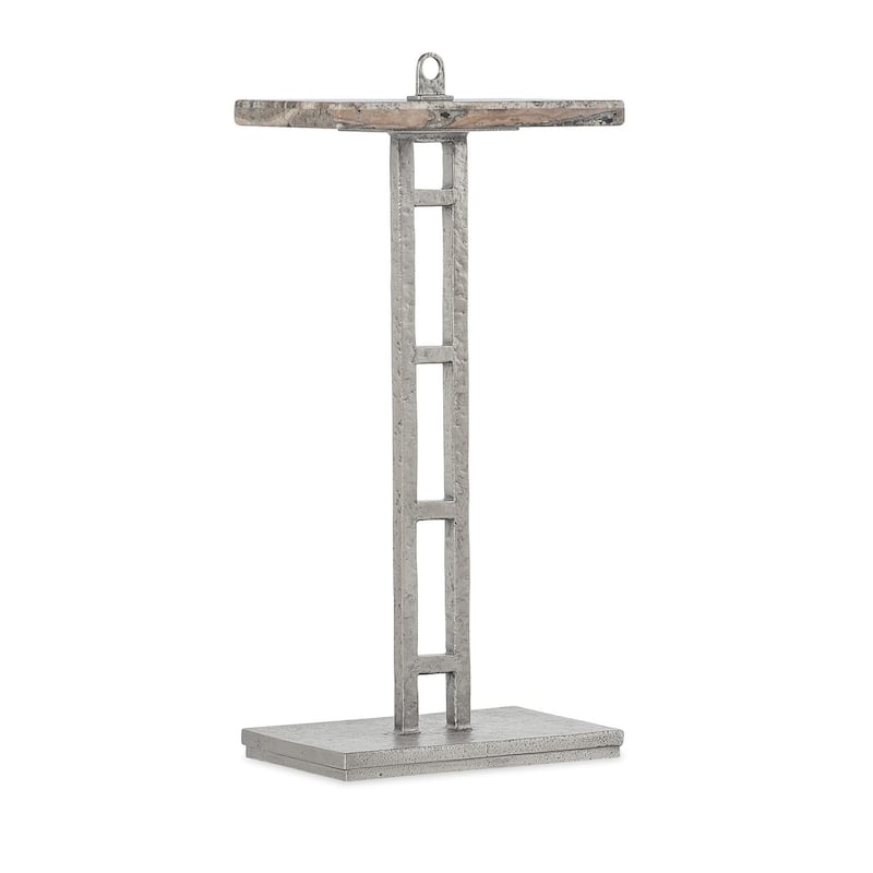 Hooker Furniture 6033-50001-00 Chapman 8" Wide Stone Top Accent Table - Pewter