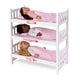 preview thumbnail 8 of 7, Badger Basket 1-2-3 Convertible Doll Bunk Bed with Bedding and Free Personalization Kit - Pink/Stripe