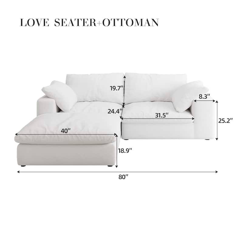Large Size Modular Cloud Sofa Down Sofa Bed for Living Room
