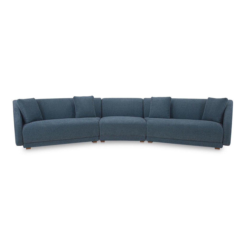 NADAAL STUDIOS Solace, 3-Piece Modular Sectional With Slipper Chair - 163"W x34.29"D x31.5"H