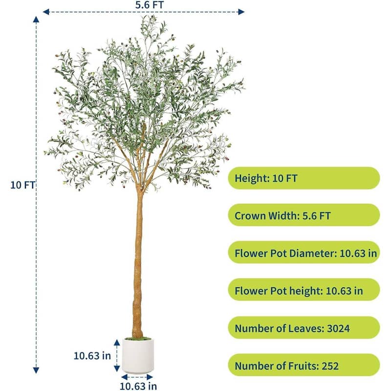 Tall Faux Artificial Olive Tree for Home Office Decor