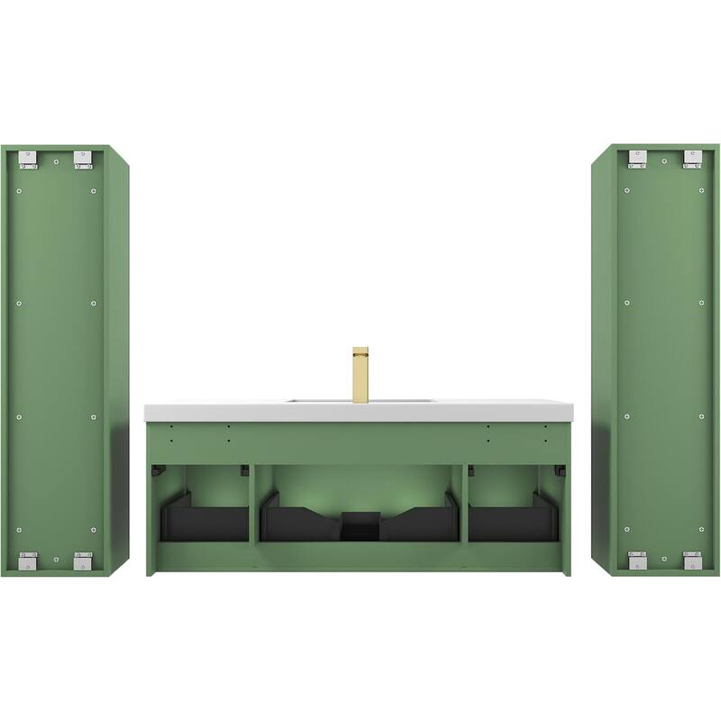 Blossom Positano 48" Floating Vanity with Sink & 2 Side Cabinets