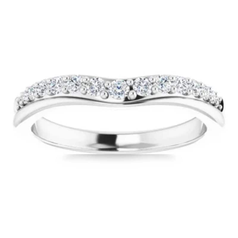 1/3Ct Round Cut Accent Wedding Ring Anniversary Gold Lab Grown