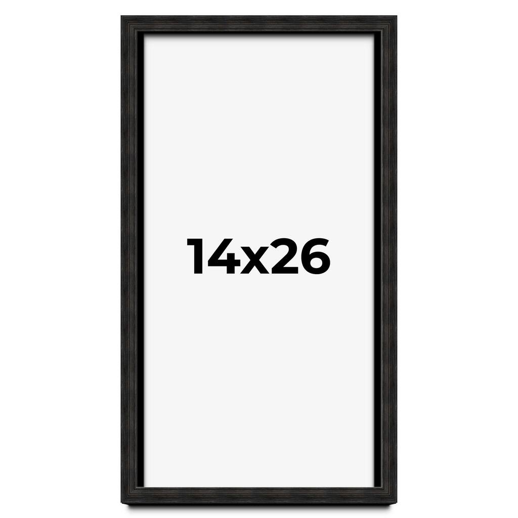 14x26 Shadow Box Black Rustic Barnwood Display Frame | 1.125 Inch