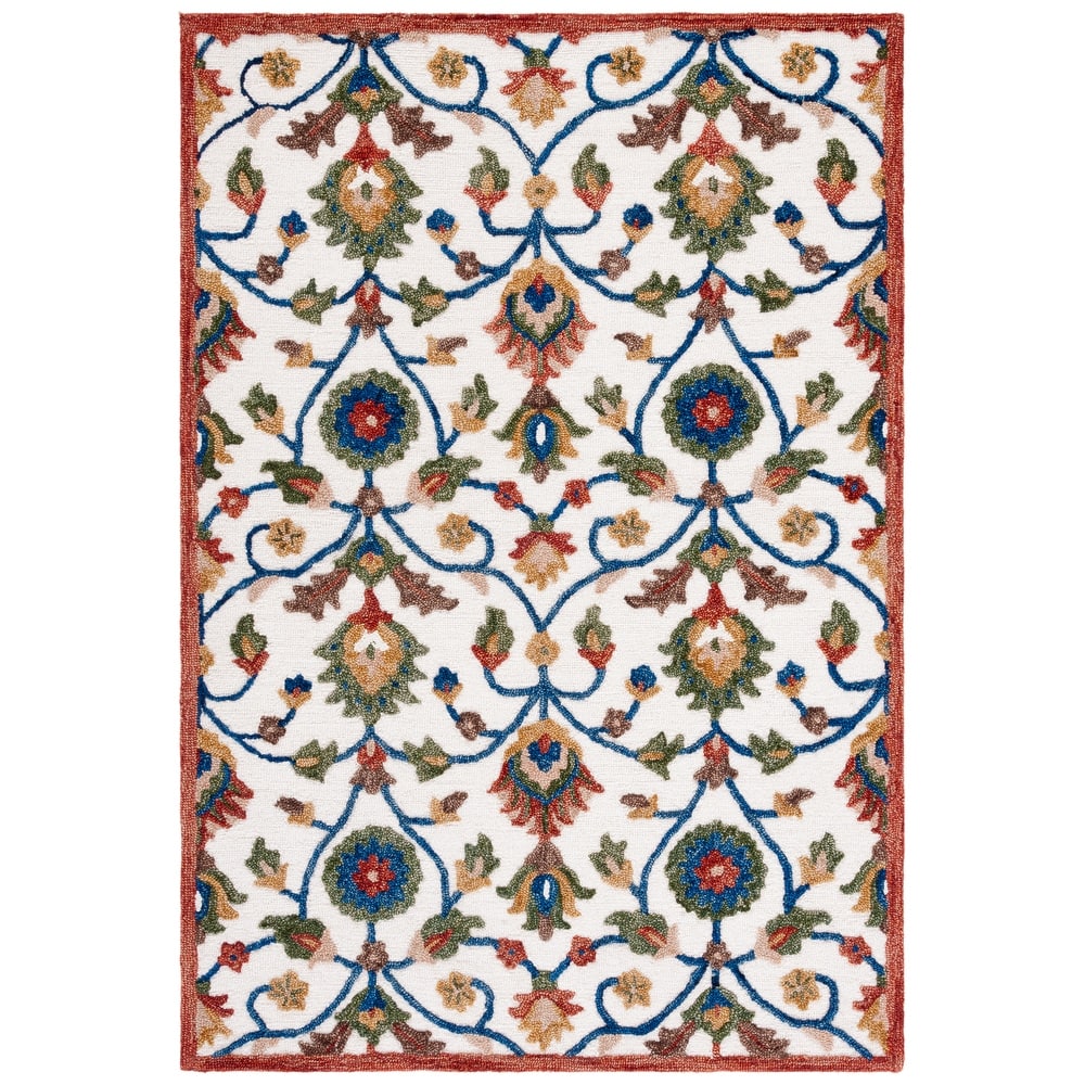 SAFAVIEH Handmade Blossom Violanta Floral Wool Rug