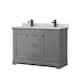Option Dark Gray / White Carrara Marble Top / Matte Black