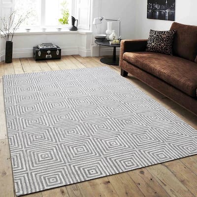 George Towne Living Sara Luxury Handmade Abstract Wool Sara Area Rug