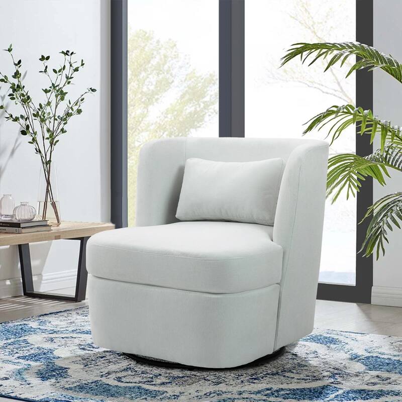 360°Swivel Barrel Chair with Cushion