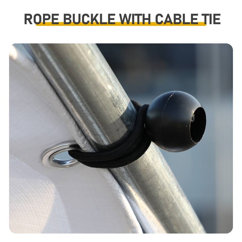 6.5 x 10 ft Metal Chicken Coop, Walk-in Poultry Cage for Backyard