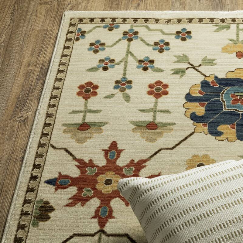 Style Haven Federica Bohemian Oriental Fringe Edge Area Rug