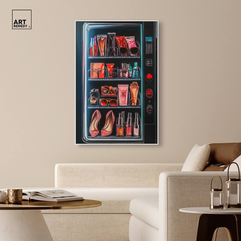 Fashion Vending Machine Canvas by Art Remedy