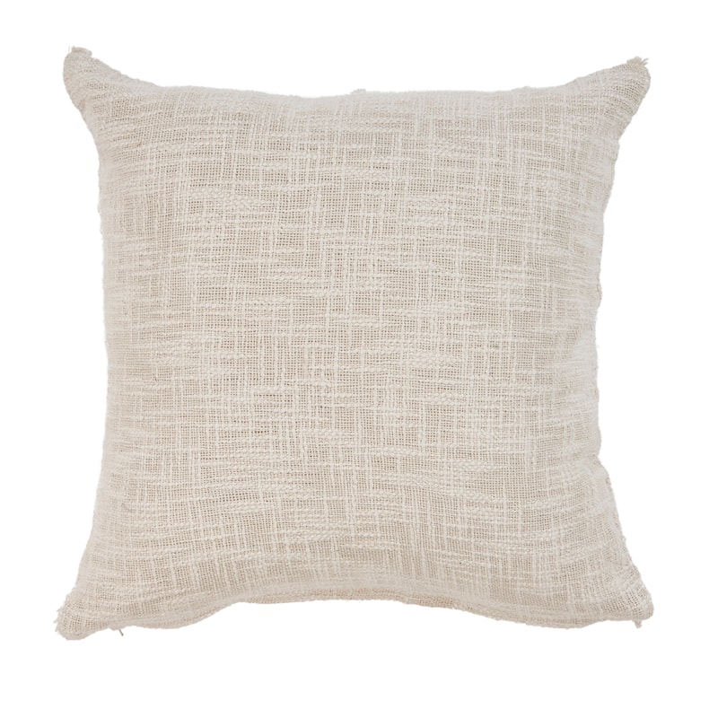 Solid Decorative Diamond Tufted Cotton Throw Pillow