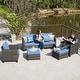 preview thumbnail 76 of 82, OVIOS 5-Piece Outdoor Wicker Patio Conversation Set