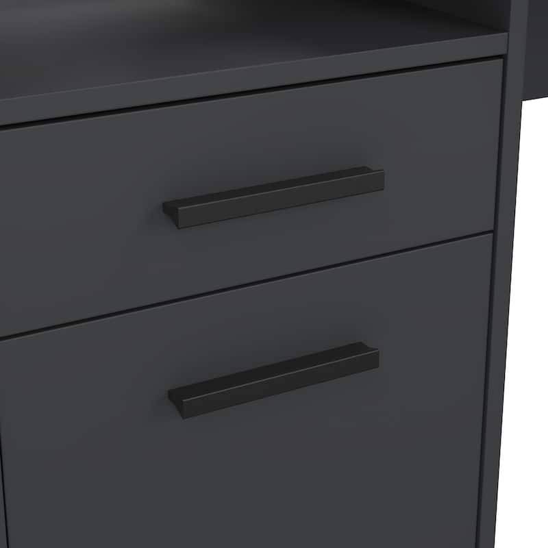 Porch & Den Gaming Desk, Matte Grey