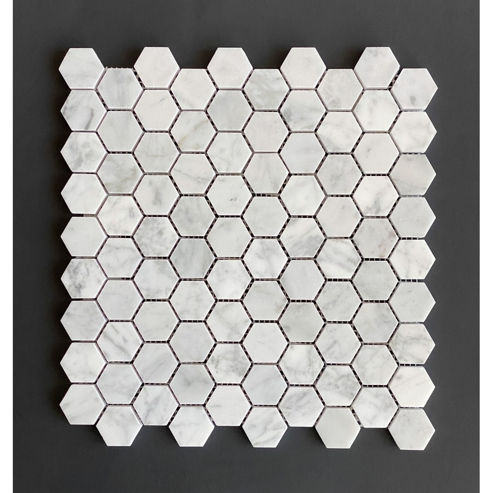 1 1/4 Hexagon Marble Mosaic Tiles