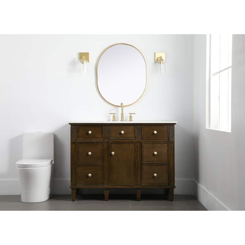 48" Bordeaux Bathroom Vanity - Dark Oak