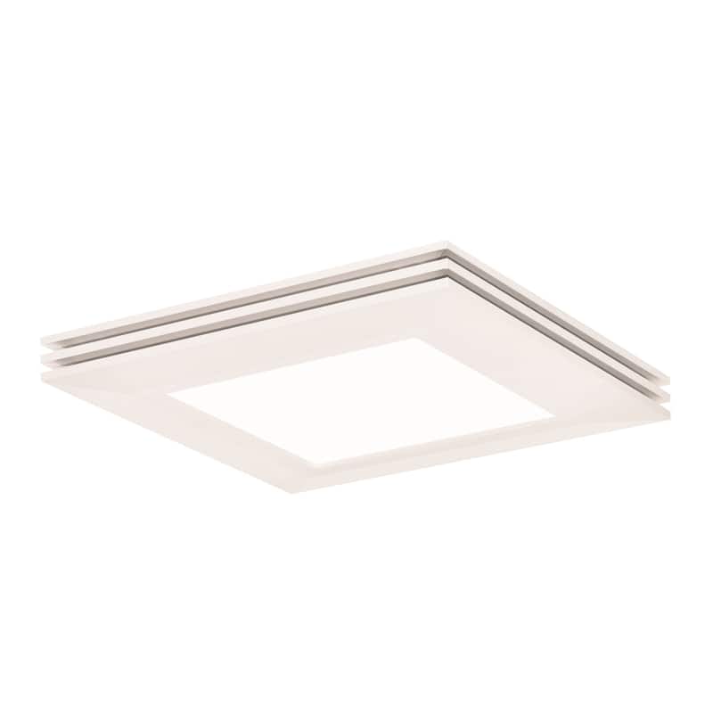 Sloane 15-inch ADA White LED Flush Mount, White Acrylic Shade - N/A