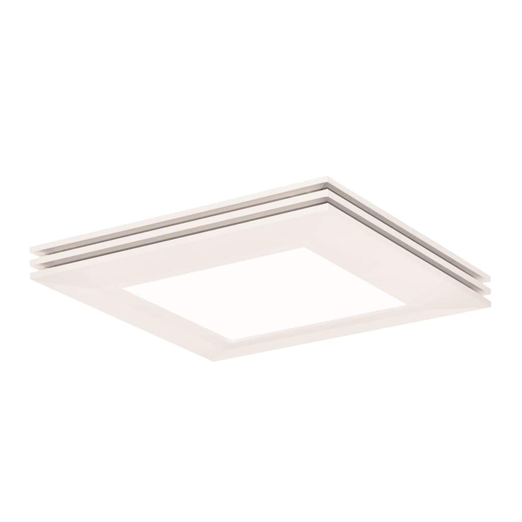Sloane 15-inch ADA White LED Flush Mount, White Acrylic Shade