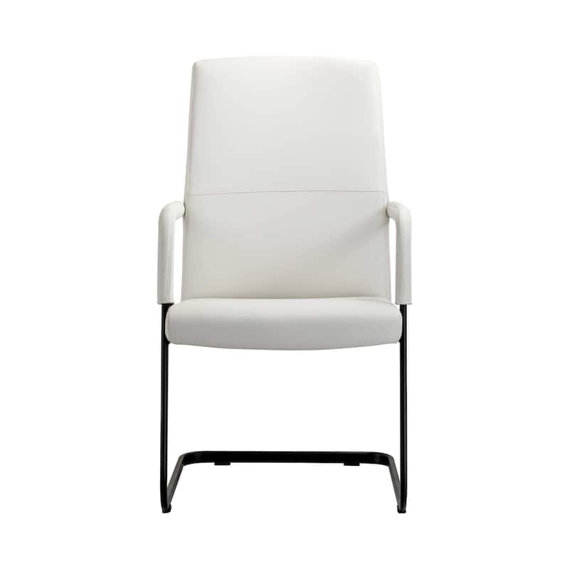 LeisureMod Evander Modern Faux Leather Office Chair with Aluminum Frame