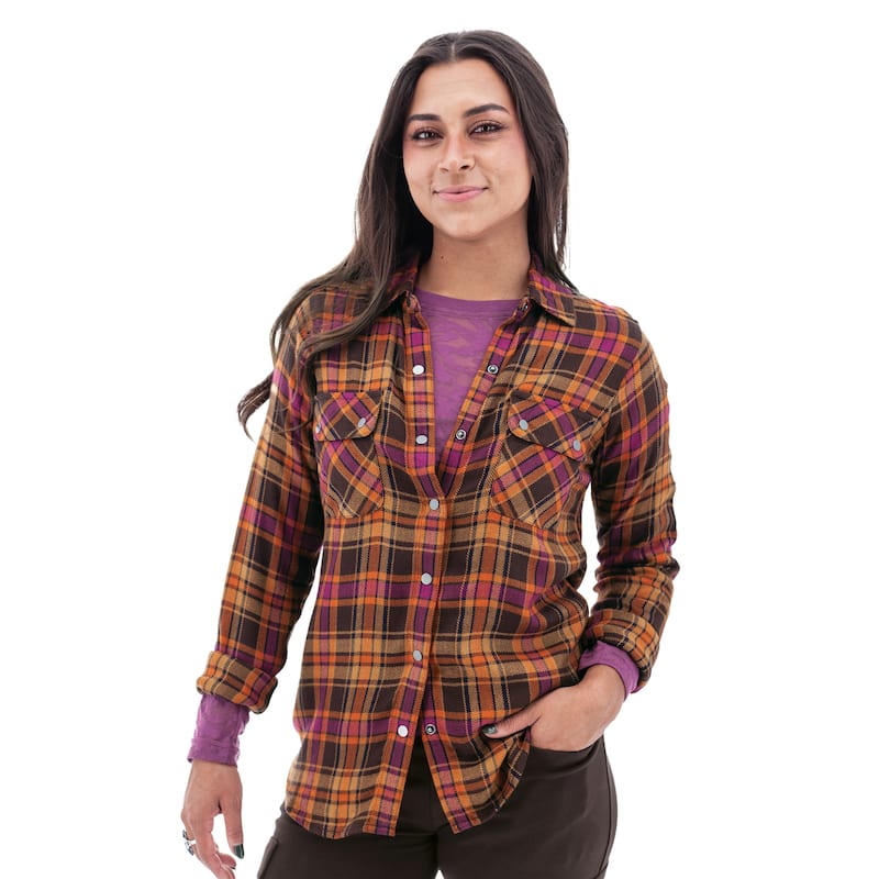 Aventura Women's Emerson Plaid Shirt - Monks Robe - L