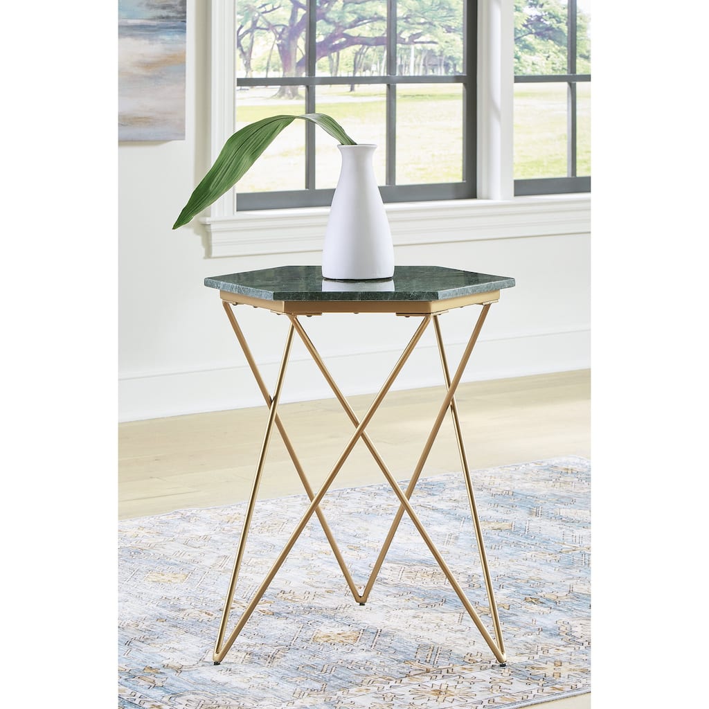 Signature Design by Ashley Engelton Green Accent Table - 21"W x 18"D x 24"H