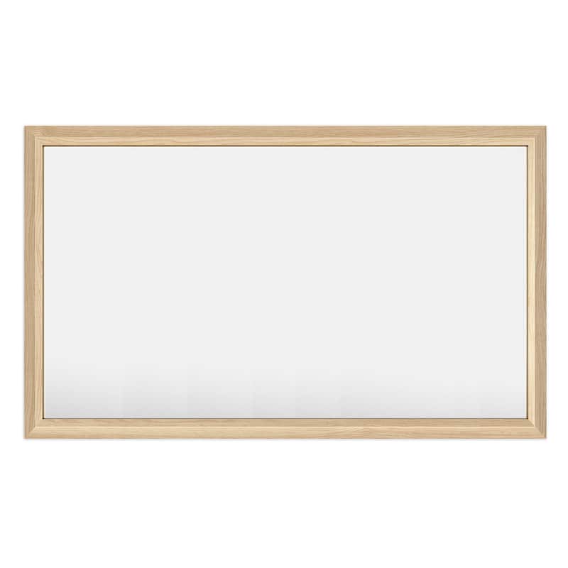 Beveled Metal Rectangle Framed Bathroom Vanity Tempered Glass Mirrors - 50" x 30" - Dark Brown