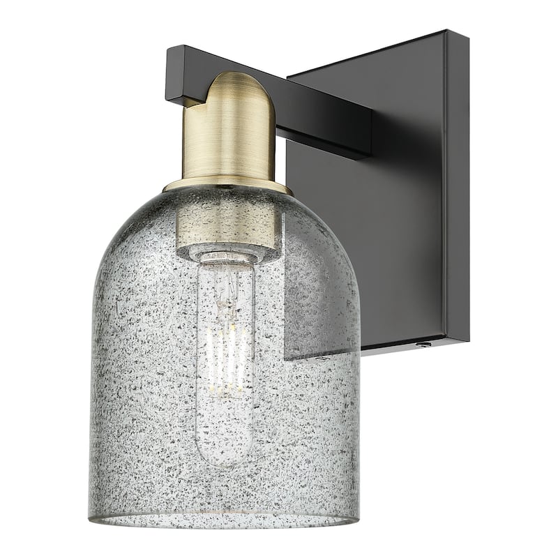 Innovations Lighting 716-1W-11-5 Caledonia Sconce Caledonia 11" Tall - Black Antique Brass / Charcoal