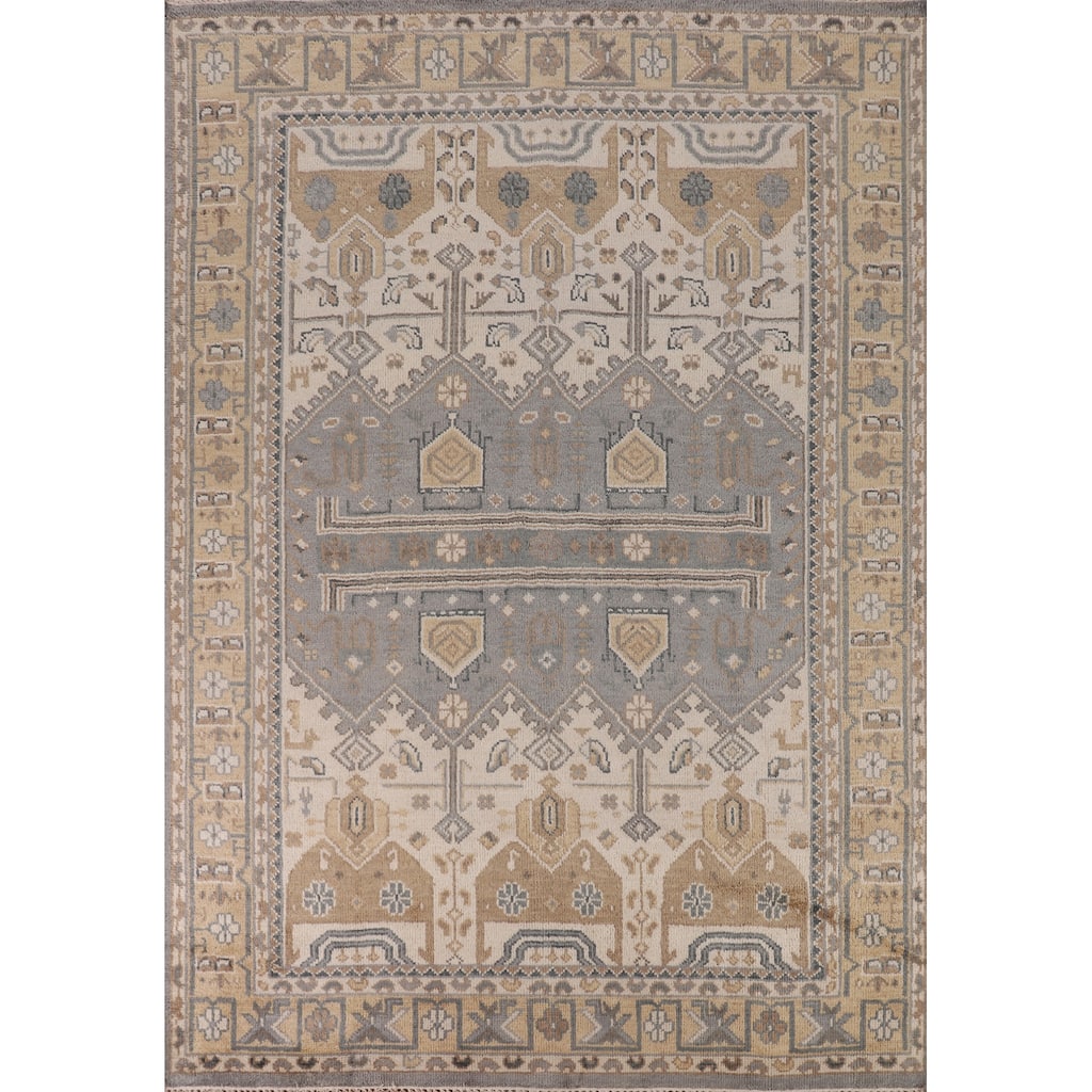 Khotan Indian Area Rug Handmade Wool Carpet - 8'0"x 10'1"