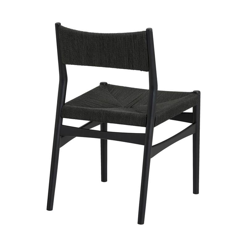 Pasadena Erie 6 Piece Oval Dining Set with Buffet and Paper Cord Chairs