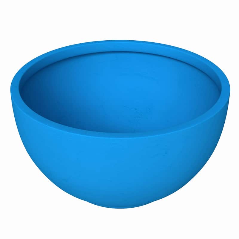 LeisureMod Grove 3-Piece Round Planter Set in Fiberstone and MgO Clay with Drainage, Indoor Outdoor Home Office Yard Patio Decor