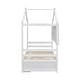 preview thumbnail 51 of 57, Wooden House-shaped Twin House Bed with Bedside Built-in Storage Shelves,Under Bed Storage,Kids and Baby