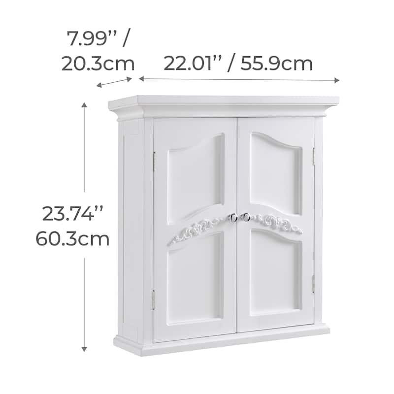 Teamson Home Versailles Two-Door Removable Wall Cabinet