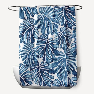 Palm Leaves, Floral Print Shower Curtain