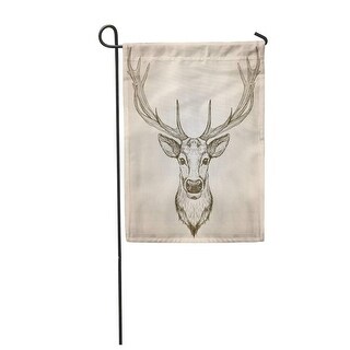 Shop Stag Graphic Sketch Of Deer Big Antlers Front View Garden Flag Decorative Flag House Banner 12x18 Inch On Sale Overstock 31341523