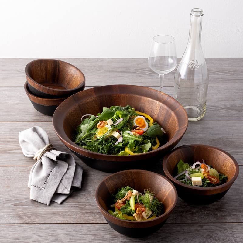 Noritake Kona Wood 5-Piece Salad Set