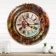preview thumbnail 9 of 8, Designart 'People and Time Acrylic Painting' Oversized Modern Wall CLock 29 in. wide x 29 in. high