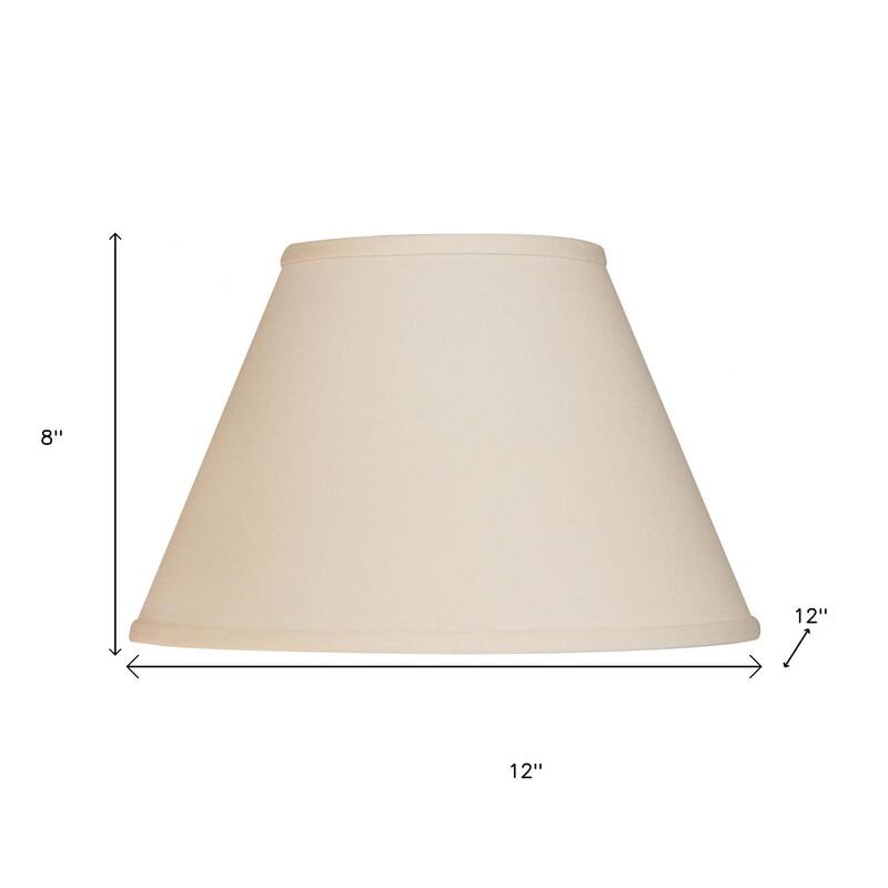 HomeRoots Ivory No Slub Innsbruck Empire Lamp Shade - 12" L x 12" W x 8" H