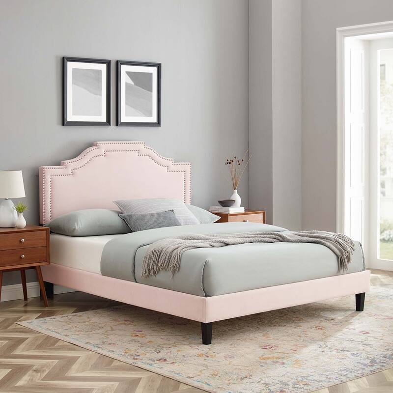 Adelaide Performance Velvet King Platform Bed