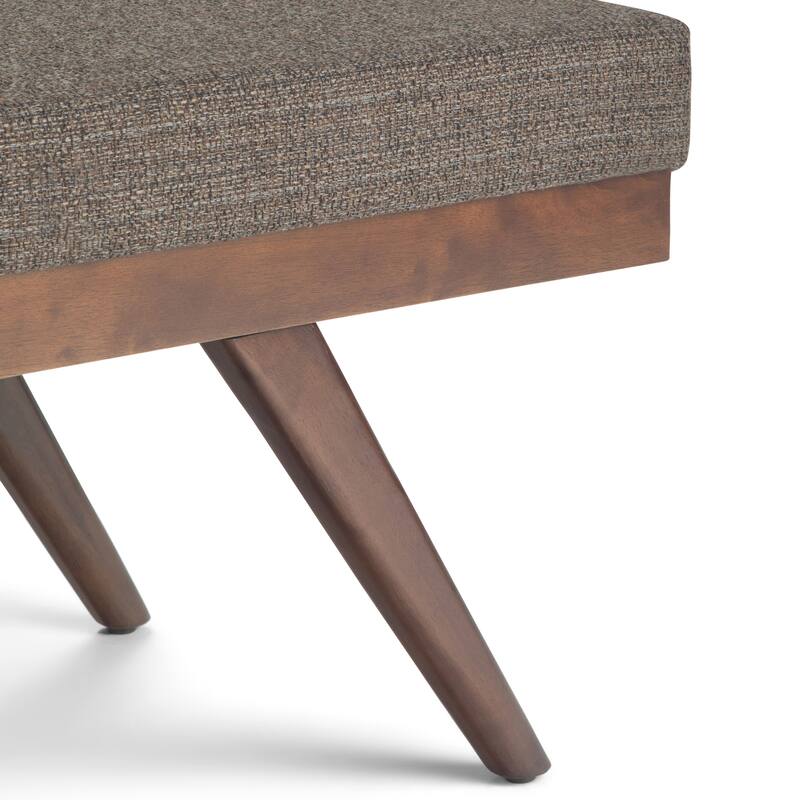 WYNDENHALL Nadine 48 inch Wide Mid Century Modern Rectangle Ottoman Bench