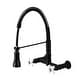 preview thumbnail 7 of 7, Heritage Two-Handle Wall-Mount Pull-Down Sprayer Kitchen Faucet Matte Black