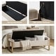 preview thumbnail 33 of 53, Alina Modern Upholstered Flip Top Storage Bench with Metal Legs by HULALA HOME