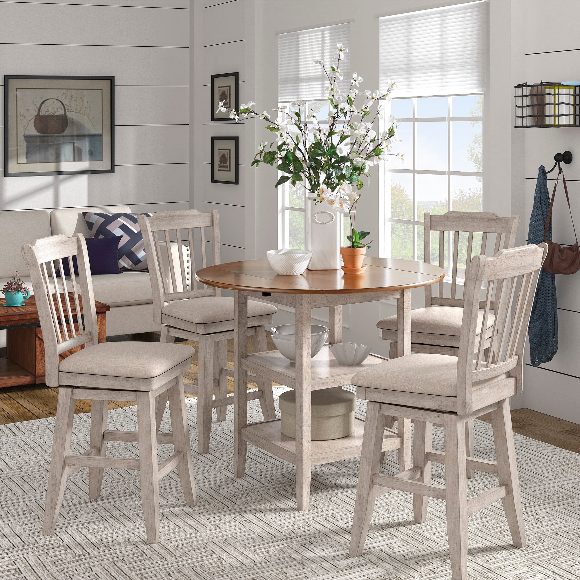 Bolanburg counter height dining discount room drop leaf table