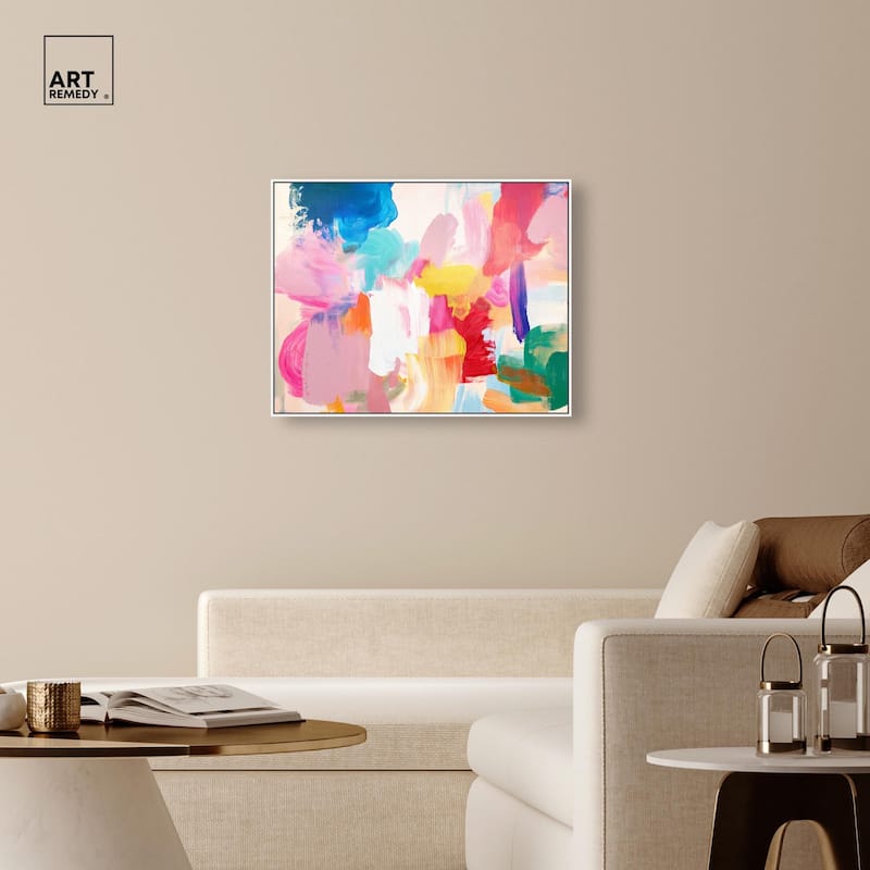 Pastel Riot II Colorful Canvas by Art Remedy